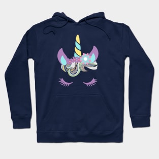 Cara de unicornio Hoodie